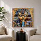 King Tut Wall Art Tutankhamun Pharaoh Framed Canvas Ancient Egyptian Egypt History Home Decor