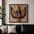Isis Goddess Wall Art Egyptian Deity Framed Canvas Ancient Egypt Mythology Temple Home Decor