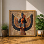 Isis Goddess Wall Art Egyptian Deity Framed Canvas Ancient Egypt Mythology Temple Home Decor