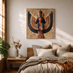 Isis Goddess Wall Art Egyptian Deity Framed Canvas Ancient Egypt Mythology Temple Home Decor