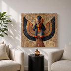Isis Goddess Wall Art Egyptian Deity Framed Canvas Ancient Egypt Mythology Temple Home Decor