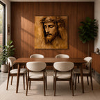 Jesus Christ Wall Art Holy Redeemer Framed Canvas Impasto Christian Home Decor