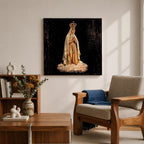 Our Lady of Fatima Wall Art Marian Apparition Framed Canvas Portugal Catholic Home Decor