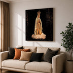 Our Lady of Fatima Wall Art Marian Apparition Framed Canvas Portugal Catholic Home Decor