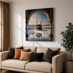 Kaaba Wall Art Arch View Framed Canvas Masjid al Haram Mecca Islamic Home Decor