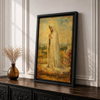 Our Lady Fatima Wall Art Virgin Mary Framed Canvas Catholic Sacred Religious Home Decor
