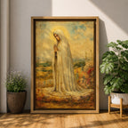 Our Lady Fatima Wall Art Virgin Mary Framed Canvas Catholic Sacred Religious Home Decor