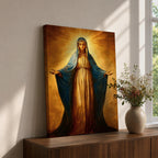 Virgin Mary Wall Art Our Lady Grace Framed Canvas Catholic Sacred Christian Home Decor