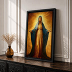 Virgin Mary Wall Art Our Lady Grace Framed Canvas Catholic Sacred Christian Home Decor