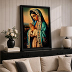 Virgin Mary Wall Art Our Lady Guadalupe Framed Canvas Catholic Sacred Religious Home Decor