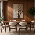 Buddha Wall Art Tree of Life Framed Canvas Textured Zen Spiritual Boho Home Decor