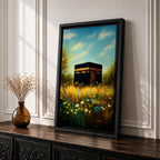 Kaaba Wall Art Wildflower Mecca Framed Canvas Baitullah Masjid Haram Islamic Home Decor