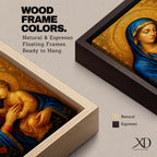 Virgin Mary and Child Wall Art Madonna Framed Canvas Catholic Sacred Marian Home Decor