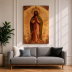 Our Lady of Guadalupe Wall Art La Morenita Framed Canvas Mexican Catholic Marian Decor