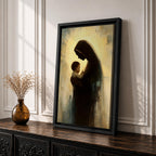 Virgin Mary and Baby Jesus Wall Art Madonna and Child Framed Canvas Christian Decor