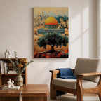 Masjid Al Aqsa Wall Art Olive Tree View Framed Canvas Jerusalem Mosque Islamic Decor