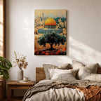 Masjid Al Aqsa Wall Art Olive Tree View Framed Canvas Jerusalem Mosque Islamic Decor