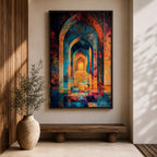 Islamic Arch Wall Art Mosque Corridor Framed Canvas Moroccan Archway Middle Eastern Islamic Decor