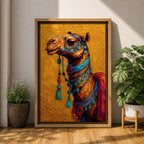 Camel Moroccan Wall Art Arabian Desert Dromedary Cultural Travel Gift Living Room Home Decor