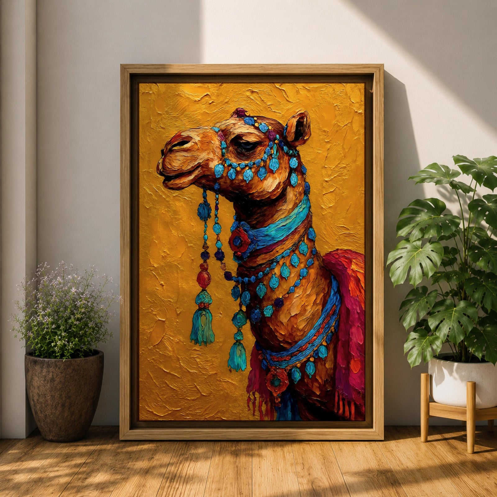 Camel Moroccan Wall Art Arabian Desert Dromedary Cultural Travel Gift Living Room Home Decor