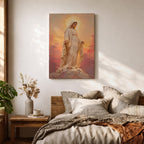 Our Lady of Lourdes Wall Art Open Arms Framed Canvas Madonna Immaculate Christian Decor
