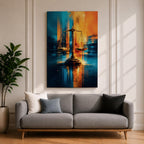 Scales of Justice Wall Art Balanced Scale Canvas Libra Symbol Modern Law Office Decor