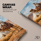 Ornate Camel Wall Art Desert Camp Framed Canvas Bedouin Arabian Middle Eastern Wall Decor