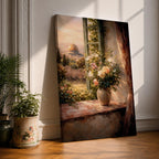 Masjid Al Aqsa Wall Art Floral Window Framed Canvas Jerusalem Mosque Middle Eastern Decor