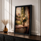 Masjid Al Aqsa Wall Art Floral Window Framed Canvas Jerusalem Mosque Middle Eastern Decor