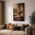Masjid Al Aqsa Wall Art Floral Window Framed Canvas Jerusalem Mosque Middle Eastern Decor