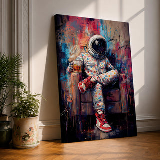 Astronaut Wall Art Street Style Space Painting Hypebeast Canvas Urban Graffiti Decor Sneaker Art
