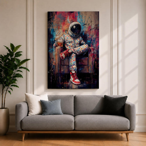 Astronaut Wall Art Street Style Space Painting Hypebeast Canvas Urban Graffiti Decor Sneaker Art