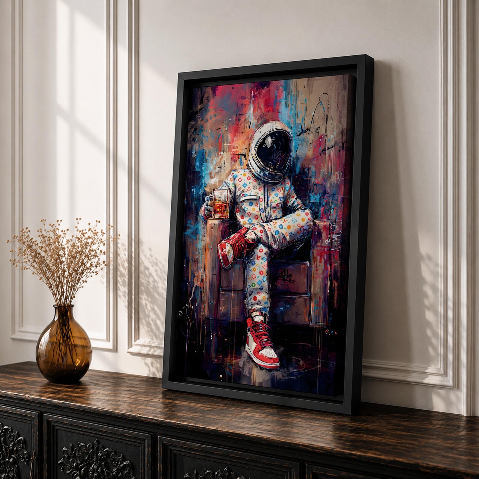 Astronaut Wall Art Street Style Space Painting Hypebeast Canvas Urban Graffiti Decor Sneaker Art