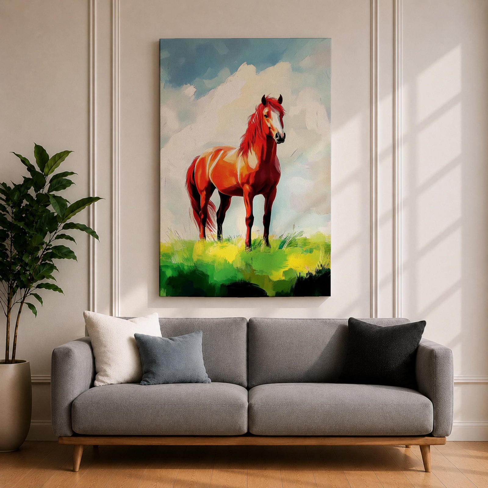 Horse Wildlife Wall Art Farm Horse Nature Rustic Ranch Gift Living Room Home Decor