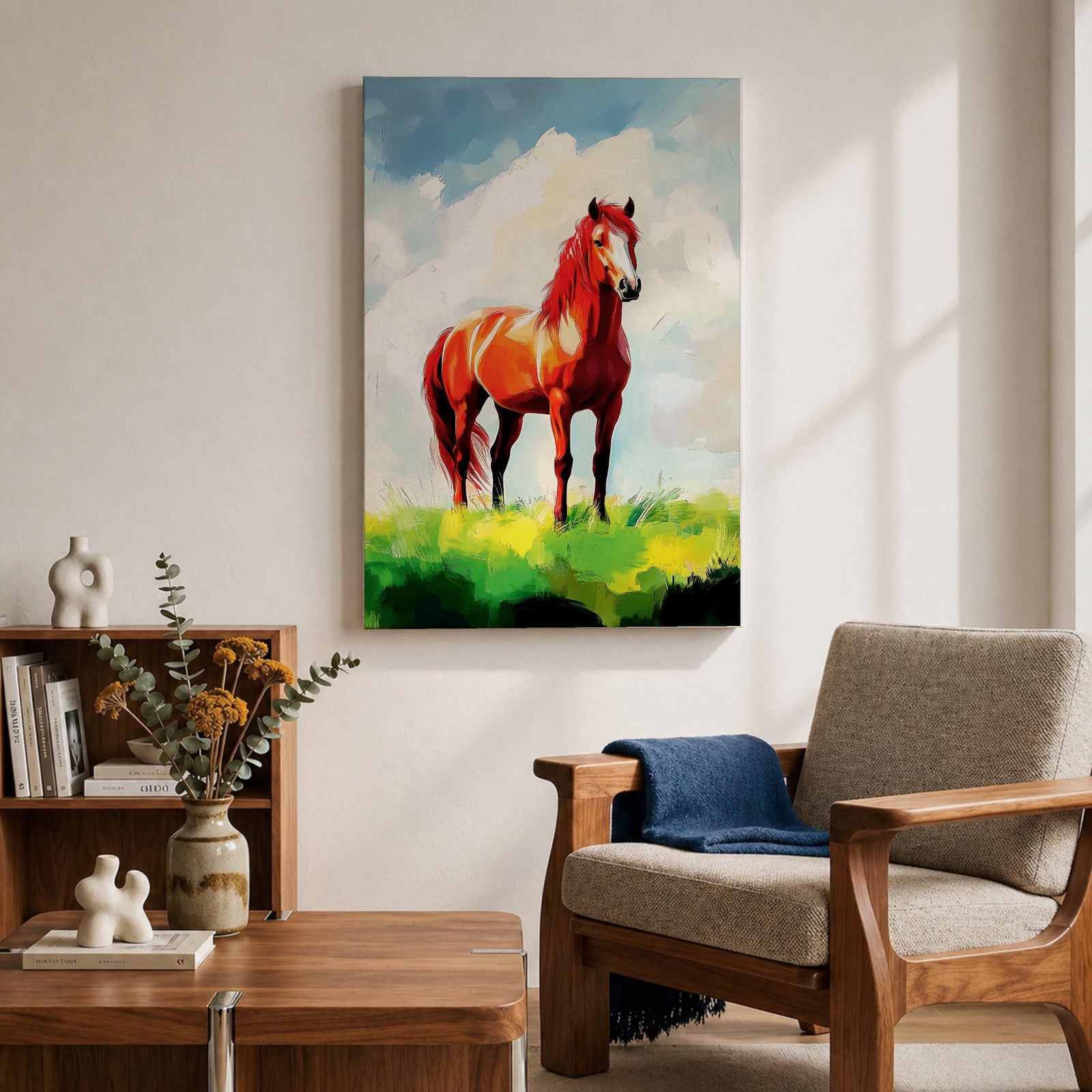 Horse Wildlife Wall Art Farm Horse Nature Rustic Ranch Gift Living Room Home Decor