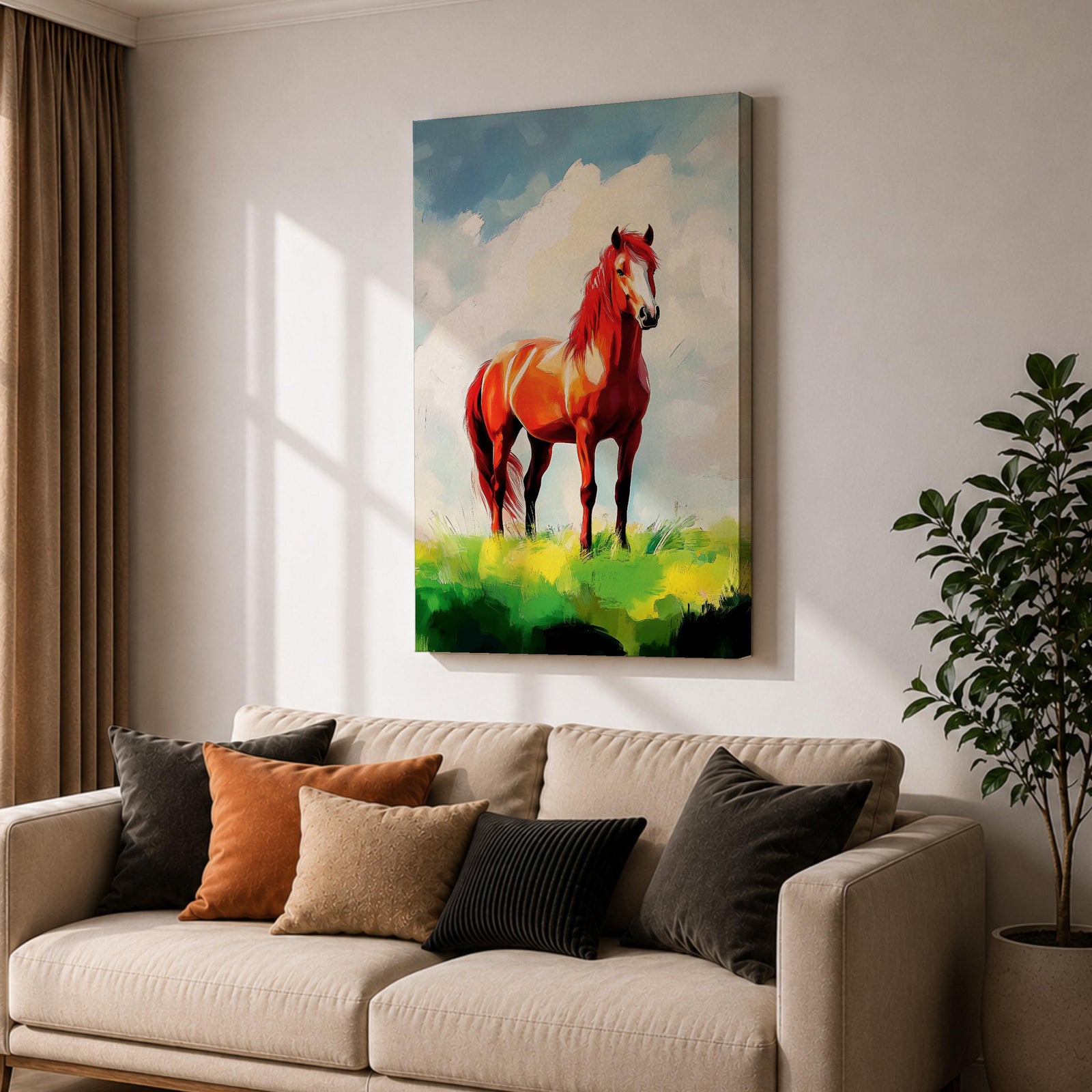 Horse Wildlife Wall Art Farm Horse Nature Rustic Ranch Gift Living Room Home Decor
