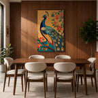 Peacock Bird Wall Art Peafowl Nature Floral Garden Wildlife Gift Living Room Home Decor
