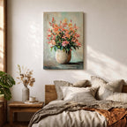 Azalea Bouquet Wall Art Flower Vase Framed Canvas Botanical Farmhouse Rustic Bloom Home Decor