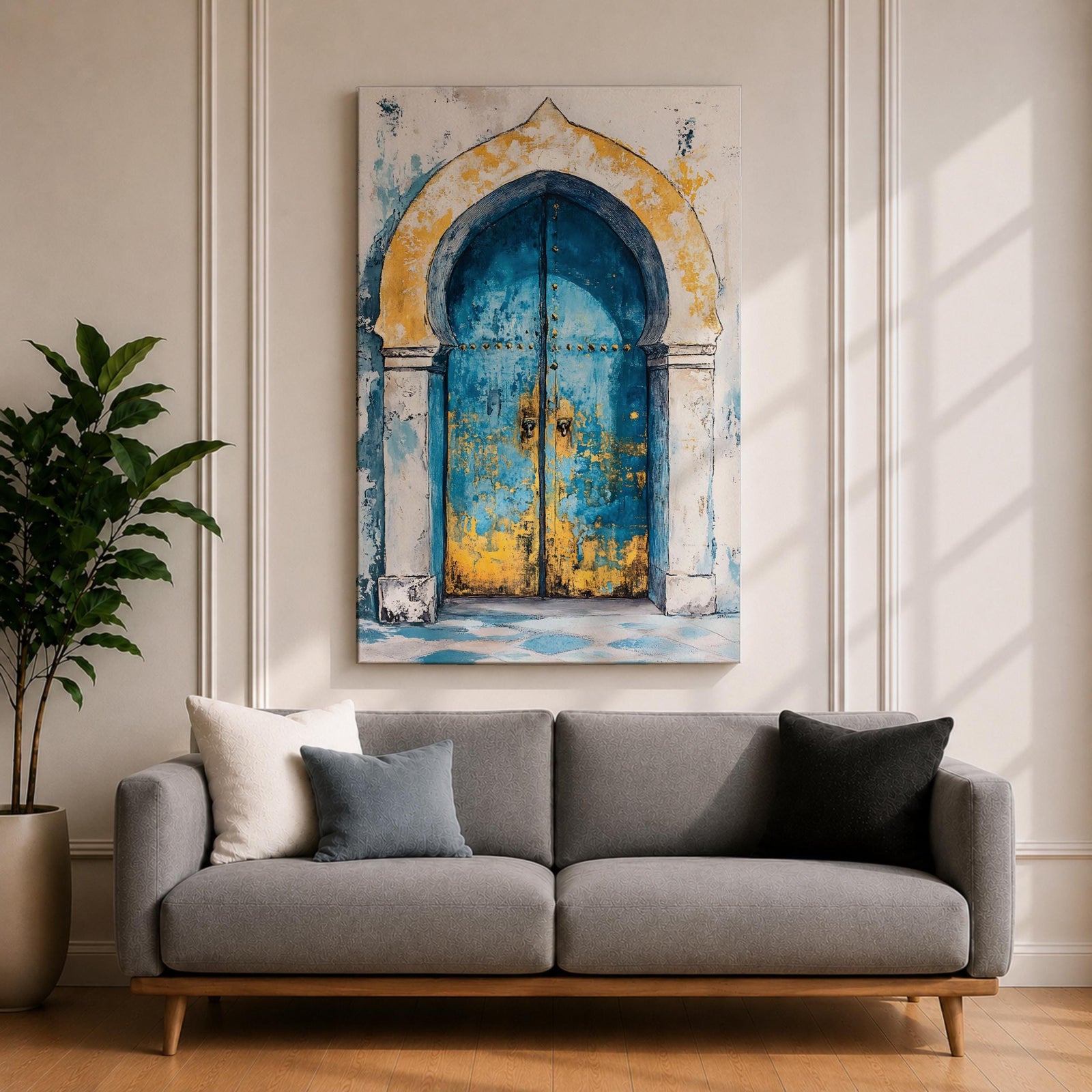 Moroccan Door Architectural Wall Art Arched Portal Cultural Travel Gift Living Room Home Decor