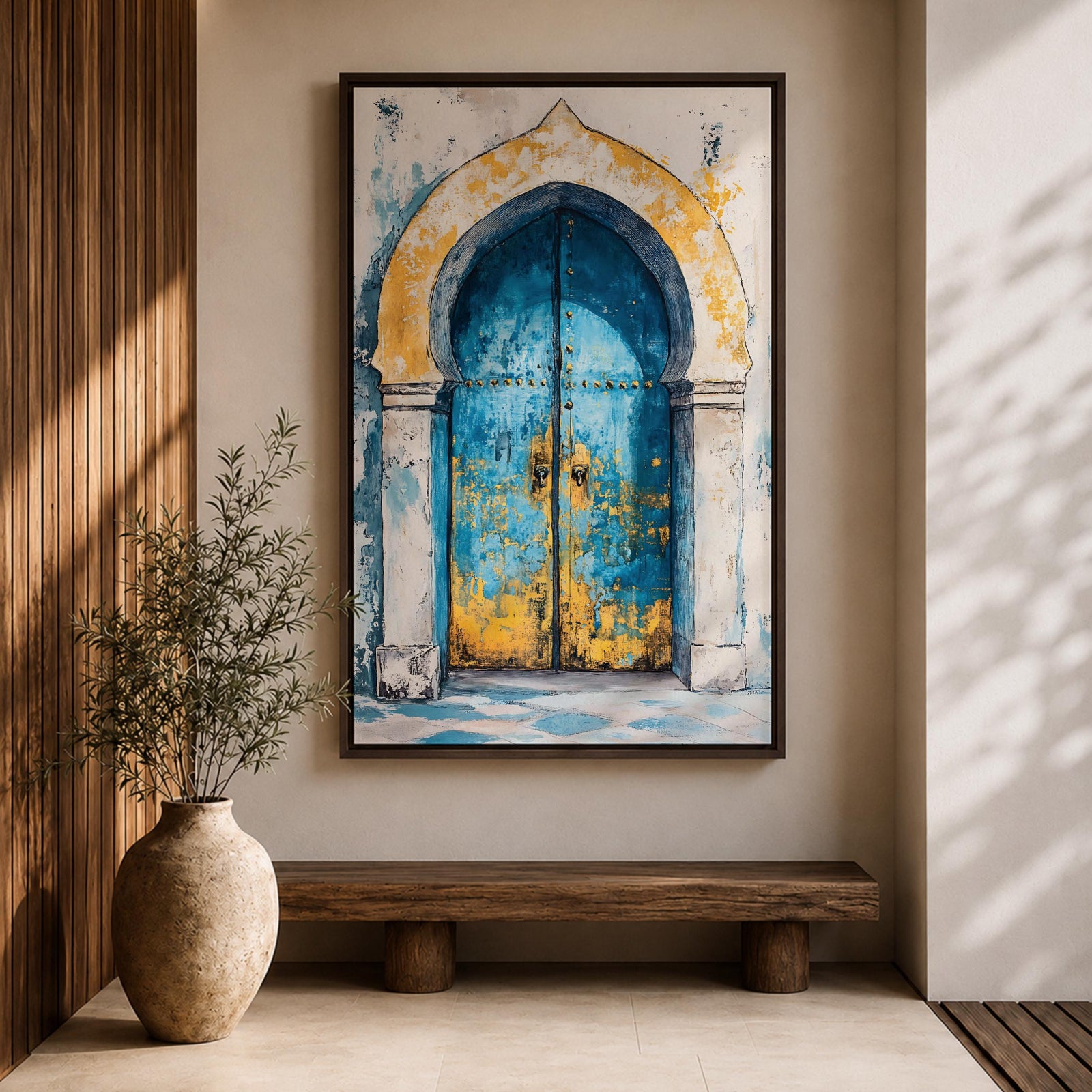 Moroccan Door Architectural Wall Art Arched Portal Cultural Travel Gift Living Room Home Decor