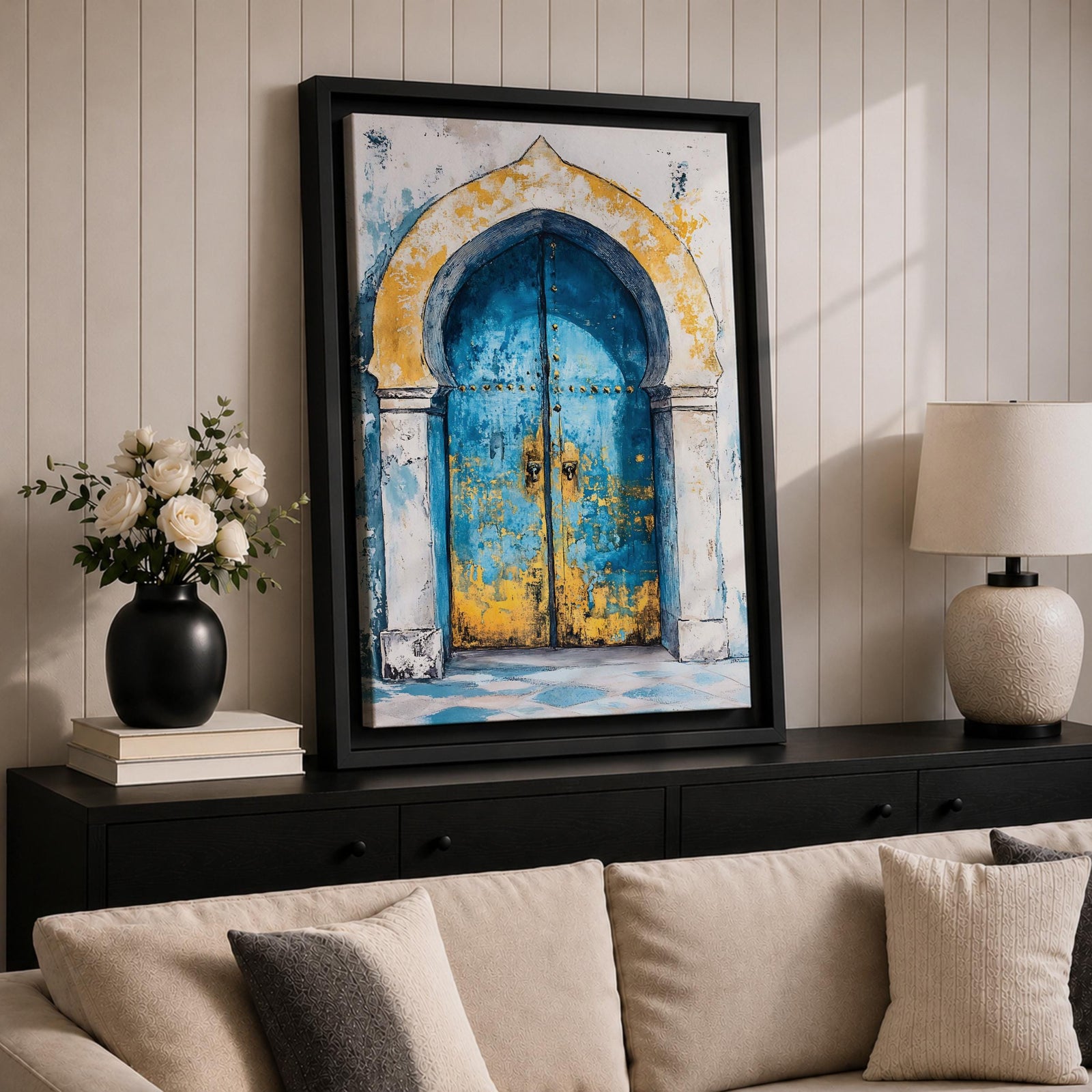 Moroccan Door Architectural Wall Art Arched Portal Cultural Travel Gift Living Room Home Decor