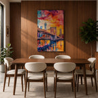 Brooklyn Bridge Wall Art New York Manhattan Skyline Cityscape Gift Living Room Home Decor