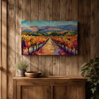 Vineyard Landscape Wall Art Wine Country Framed Canvas Mediterranean Rustic Decor Gift Home Decor