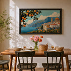 Amalfi Coast Wall Art Amalfi Lemon Framed Canvas Italian Citrus Living Room Decor