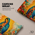 Our Lady of Guadalupe Wall Art Virgencita Framed Canvas Mexican Catholic Prayer Home Decor