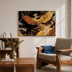 Phoenix Wall Art Firebird Framed Canvas Mythology Fantasy Boho Home Decor