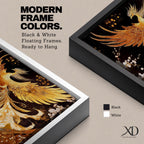 Phoenix Wall Art Firebird Framed Canvas Mythology Fantasy Boho Home Decor