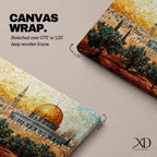 Dome Rock Wall Art City View Framed Canvas Qubbat Sakhra Mosaic Jerusalem Home Decor