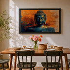 Buddha Wall Art Shakyamuni Framed Canvas Buddhist Meditation Zen Spiritual Bedroom Decor