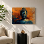 Buddha Wall Art Shakyamuni Framed Canvas Buddhist Meditation Zen Spiritual Bedroom Decor
